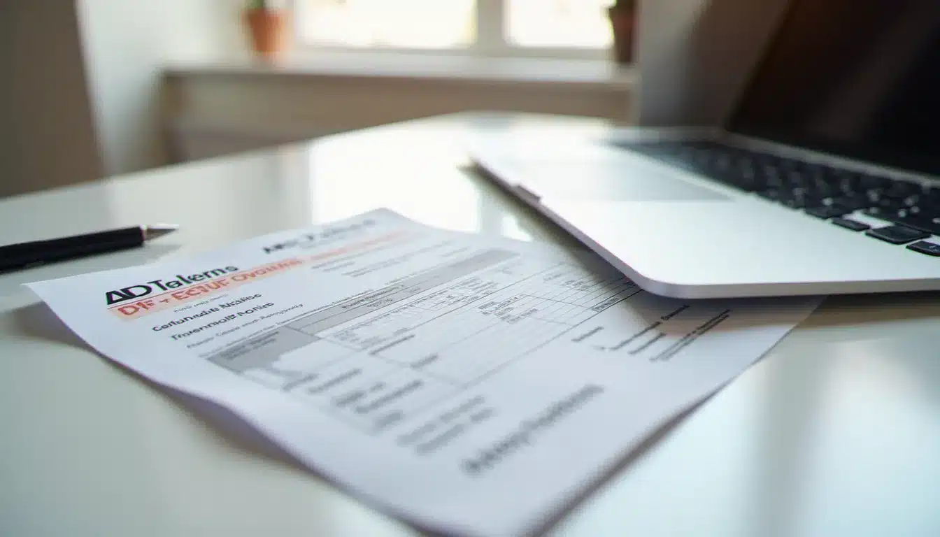 Comparaison entre un avis d'imposition papier et un avis numérique sur ordinateur, illustrant les deux options disponibles pour les contribuables en 2025