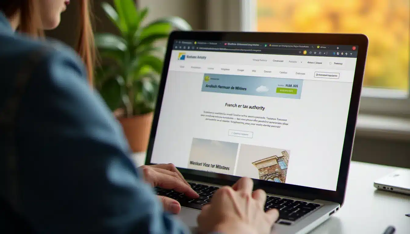 Consultation de l'avis taxe habitation en ligne sur le portail impots.gouv.fr depuis un bureau à domicile