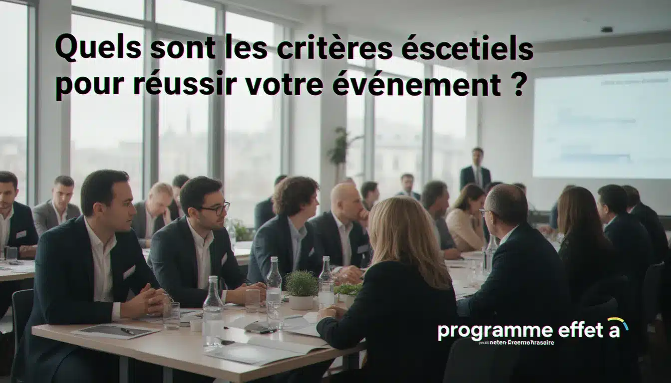 Quels sont les critères essentiels pour réussir votre événement ? — programme effet a