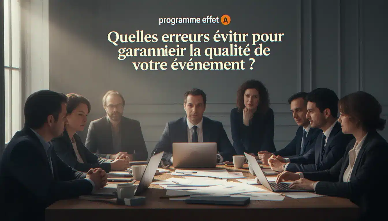 Quelles erreurs éviter pour garantir la qualité de votre événement ? — programme effet a